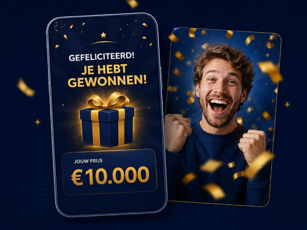 Gefeliciteerde winnaar met hoofdprijs €10.000 bij Mr Loterijen
